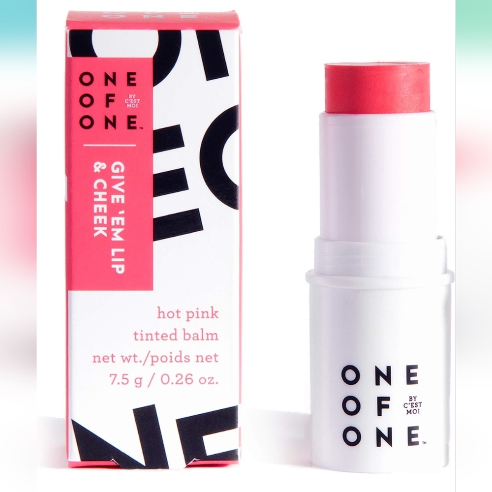 ONE OF ONE SMART MOUTH HOT PINK LIP CHEEK TINTED BALM